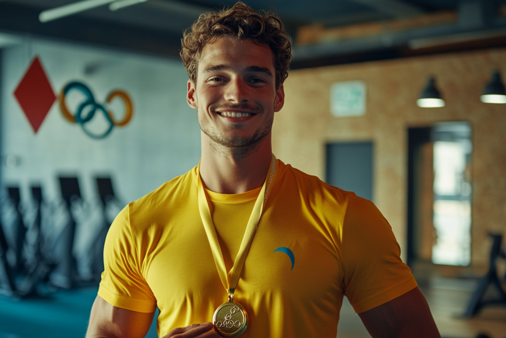 trainen om thuis te komen met medaille zilver zorgen